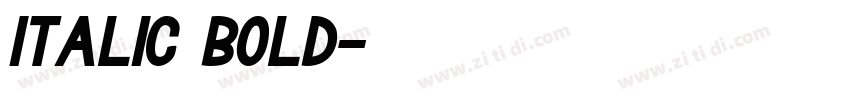 Italic Bold字体转换